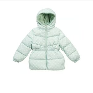 Pink Platinum Toddler Girl Mint Green Puffer Jacket size 4